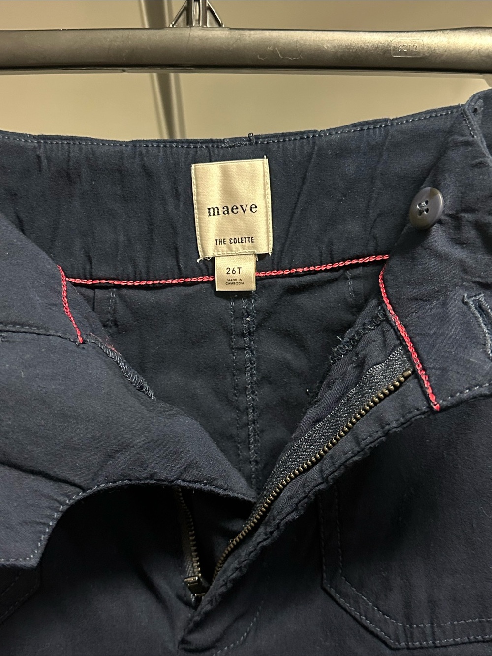 Maeve by Anthropologie Womens Navy Wide-Leg Chinos - Picture 4 of 5